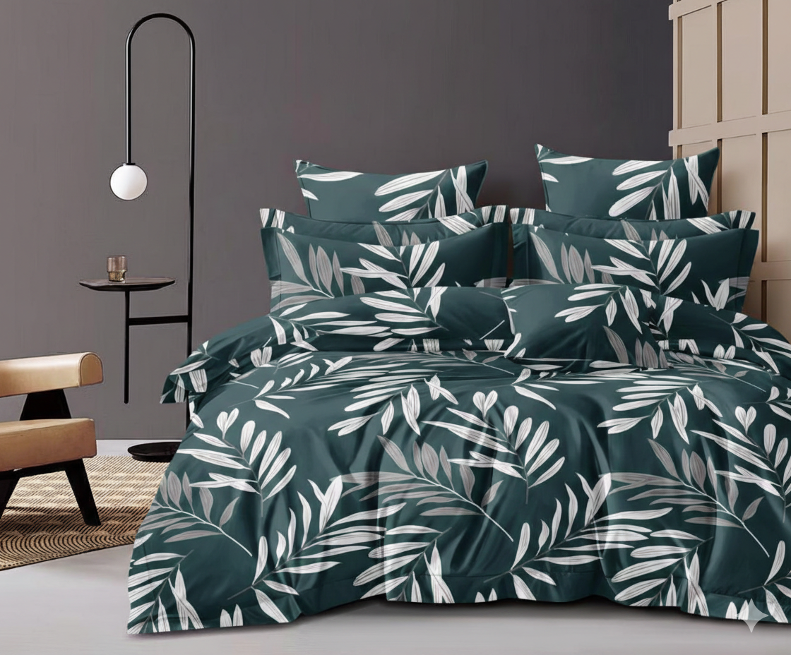 Modern Geometric Pattern Premium Queen Size Bedsheet Set